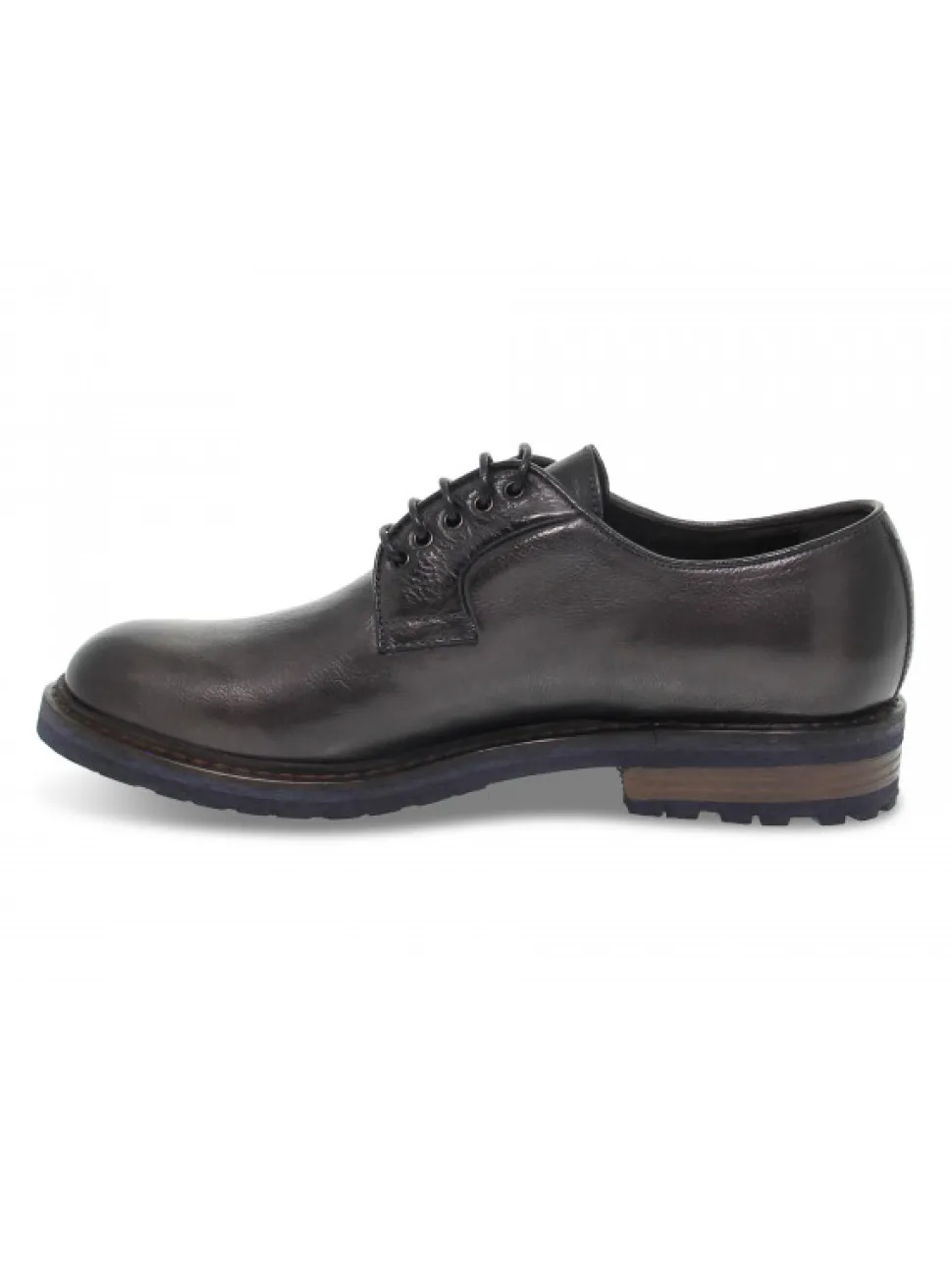 Artisti e Artigiani Lace-Up Shoes Stile Inglese In Grey Leather^Men Lace-Up Shoes