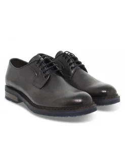 Artisti e Artigiani Lace-Up Shoes Stile Inglese In Grey Leather^Men Lace-Up Shoes
