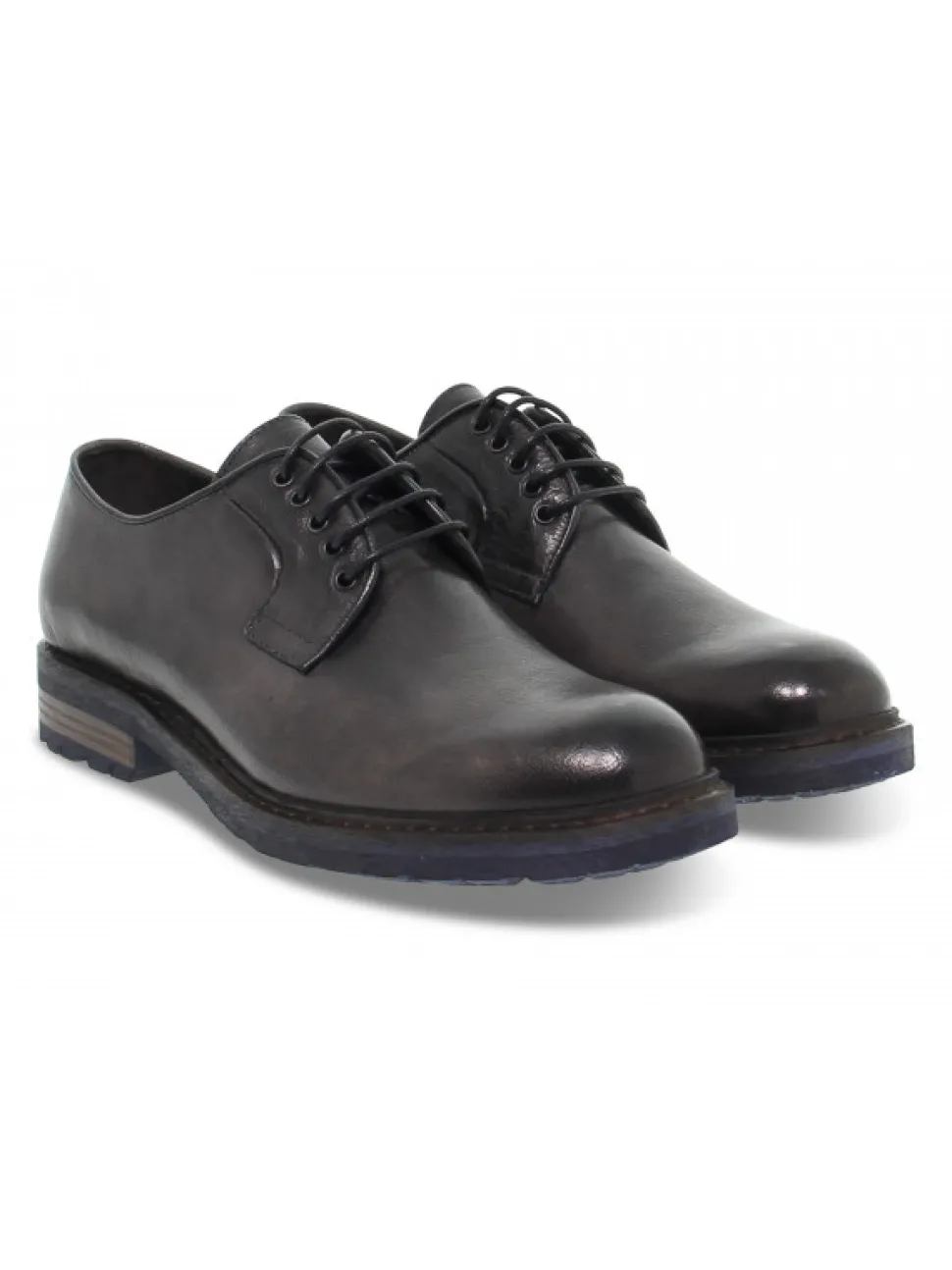 Artisti e Artigiani Lace-Up Shoes Stile Inglese In Grey Leather^Men Lace-Up Shoes