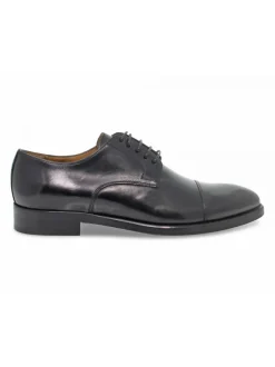 Brecos Lace-Up Shoes Stile Inglese 5 Buchi In Black Leather^Men Lace-Up Shoes