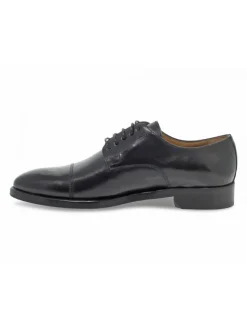 Brecos Lace-Up Shoes Stile Inglese 5 Buchi In Black Leather^Men Lace-Up Shoes