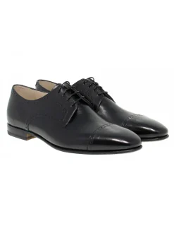 Fabi Lace-Up Shoes In Black Leather^Men Lace-Up Shoes