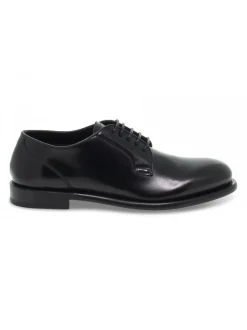 Fabi Lace-Up Shoes Stile Inglese In Black Leather^Men Lace-Up Shoes