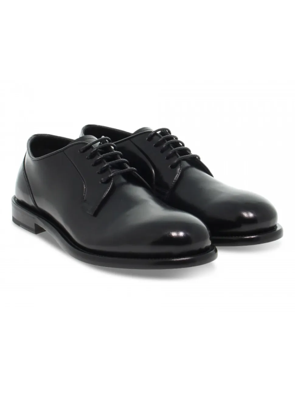 Fabi Lace-Up Shoes Stile Inglese In Black Leather^Men Lace-Up Shoes