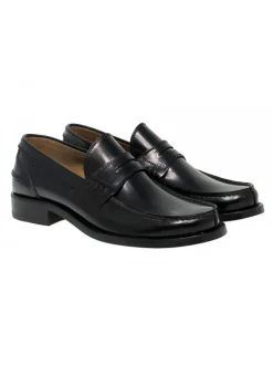 Antica Cuoieria Loafer College In Black Leather^Men Loafers