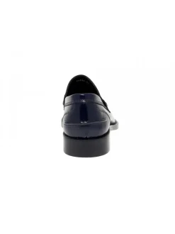 Antica Cuoieria Loafer College In Blue Leather^Men Loafers