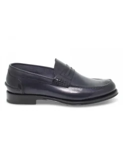 Artisti e Artigiani Loafer College In Blue Leather^Men Loafers