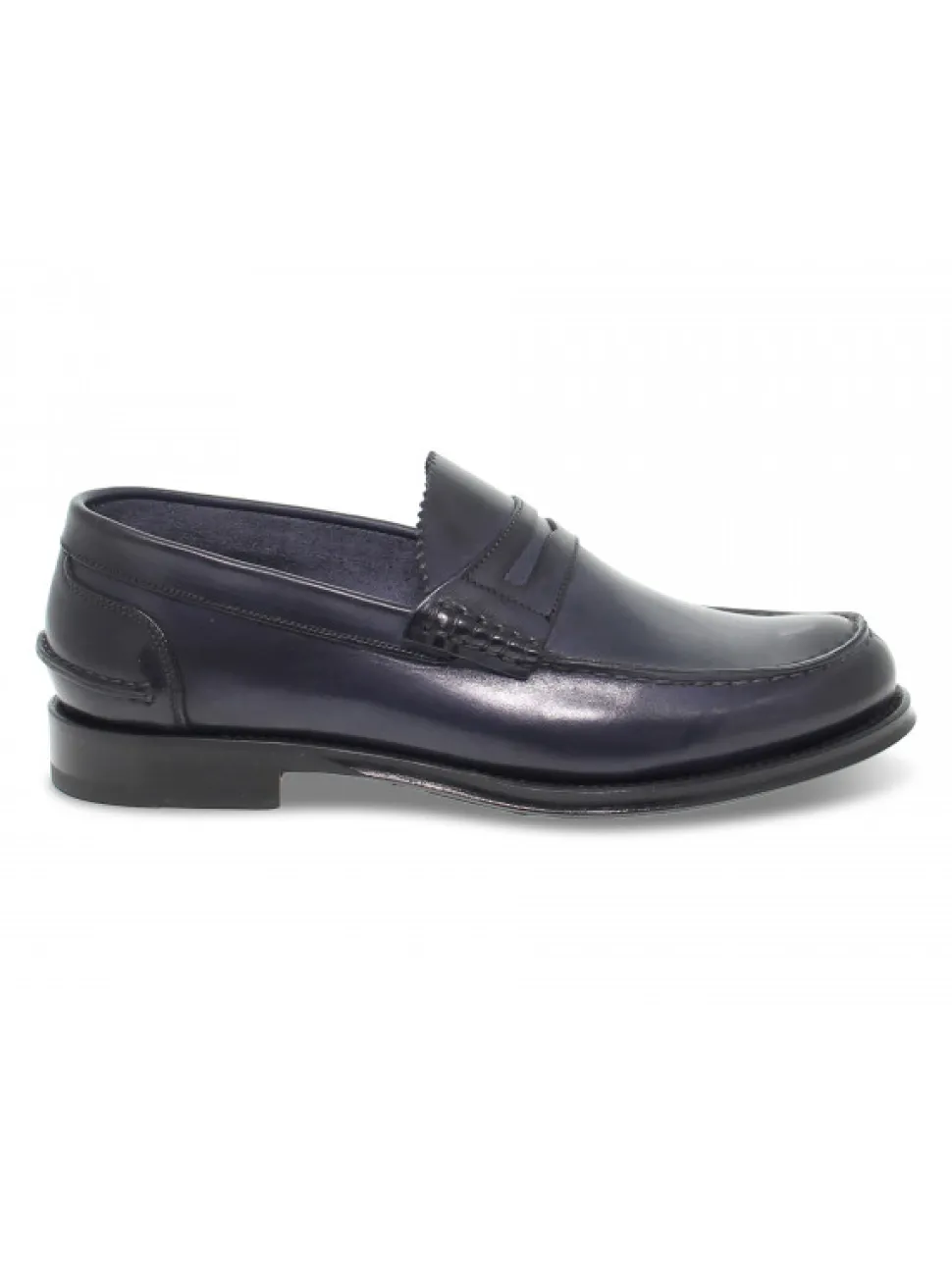 Artisti e Artigiani Loafer College In Blue Leather^Men Loafers