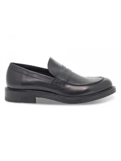 Ernesto Dolani Loafer Stile Inglese In Black Leather^Men Loafers