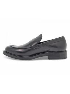 Ernesto Dolani Loafer Stile Inglese In Black Leather^Men Loafers