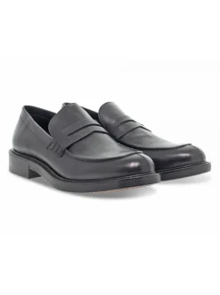 Ernesto Dolani Loafer Stile Inglese In Black Leather^Men Loafers