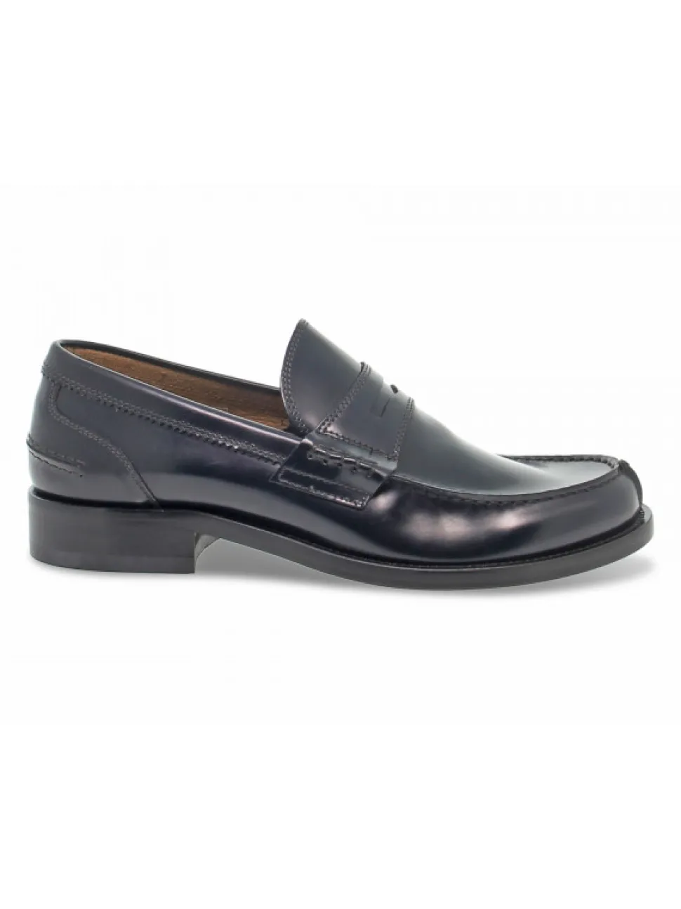 Guidi Calzature Loafer College Gloss In Blue Brushed^Men Loafers