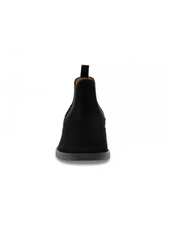 Antica Cuoieria Low Boot Stile Inglese In Black Suede Leather^Men Low Boots