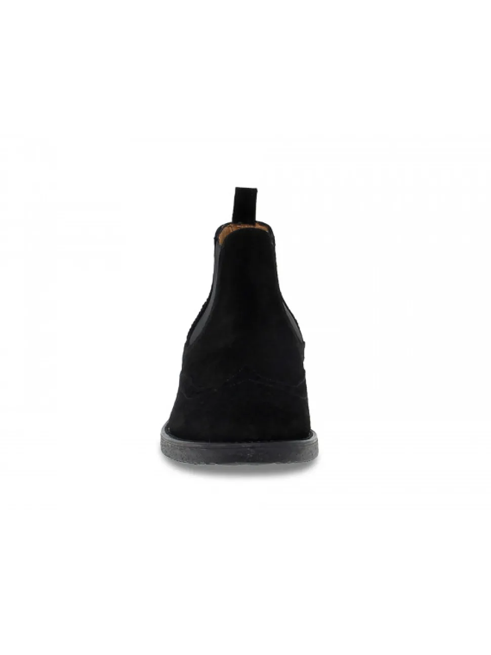 Antica Cuoieria Low Boot Stile Inglese In Black Suede Leather^Men Low Boots