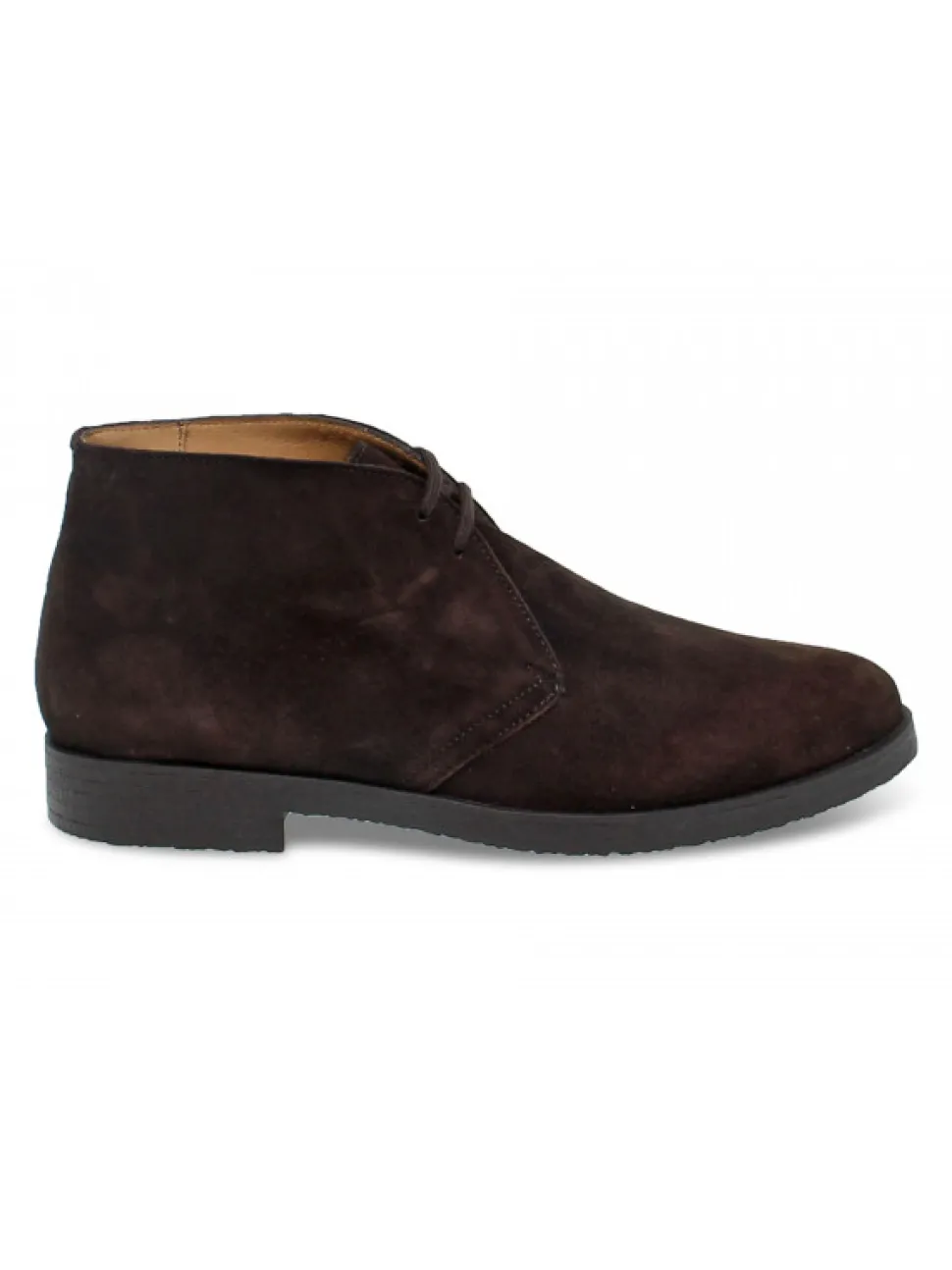 Antica Cuoieria Low Boot Stile Inglese In Brown Suede Leather^Men Low Boots