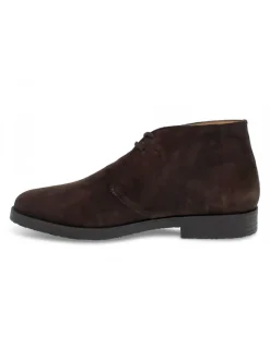 Antica Cuoieria Low Boot Stile Inglese In Brown Suede Leather^Men Low Boots