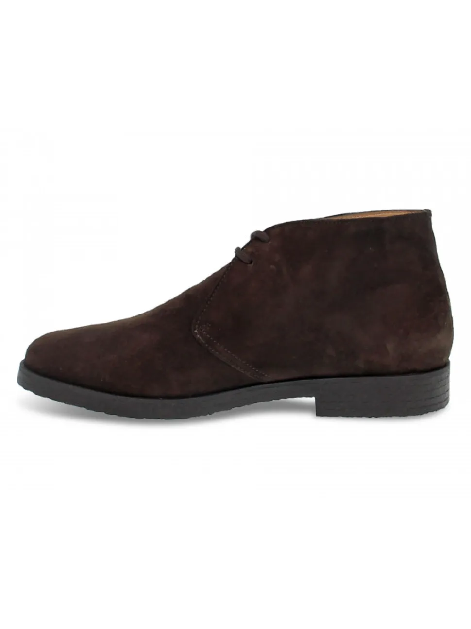 Antica Cuoieria Low Boot Stile Inglese In Brown Suede Leather^Men Low Boots