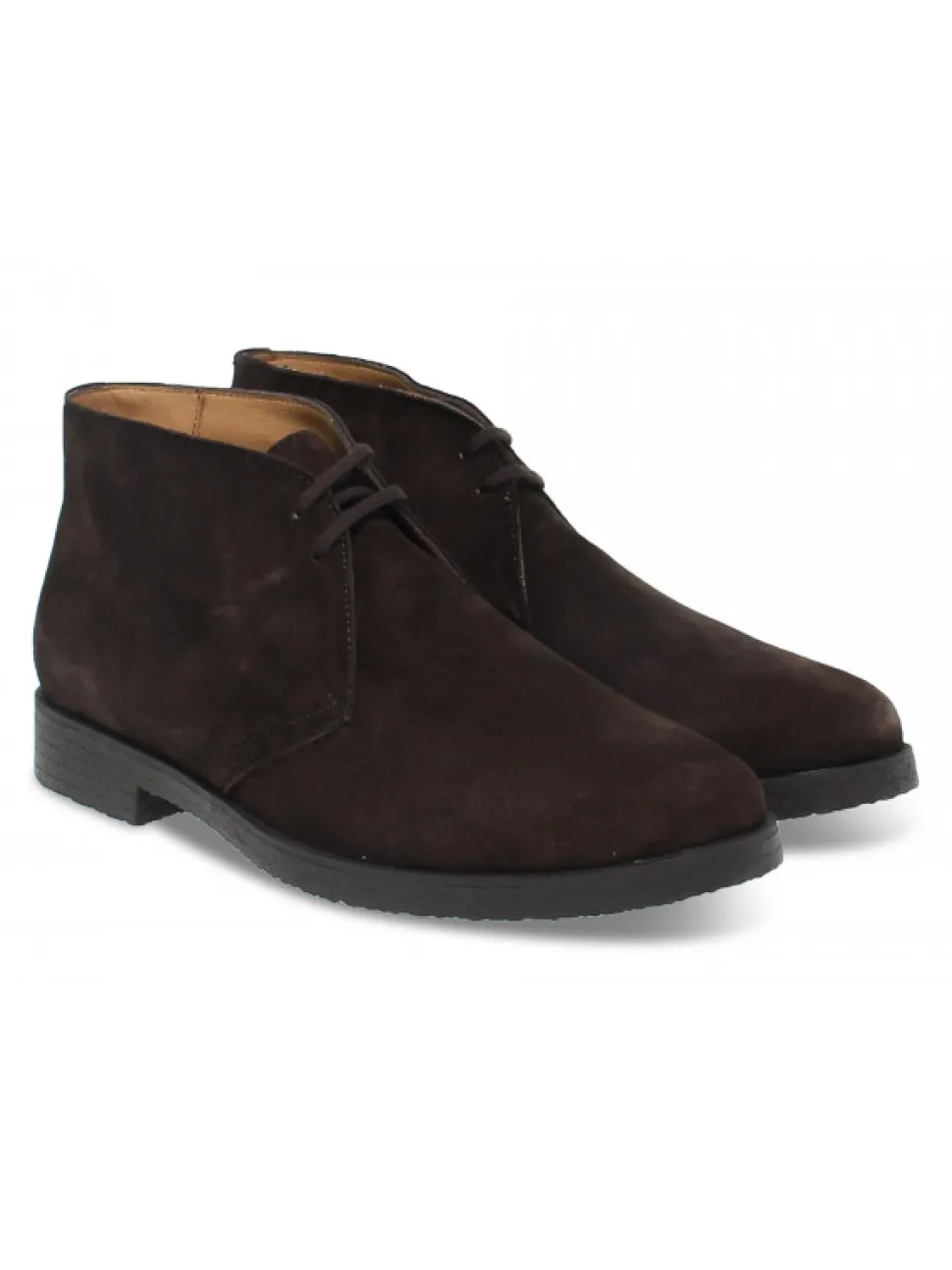 Antica Cuoieria Low Boot Stile Inglese In Brown Suede Leather^Men Low Boots