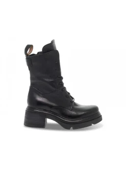 A.S.98 Low Boot Easy In Black Leather^Women Low Boots