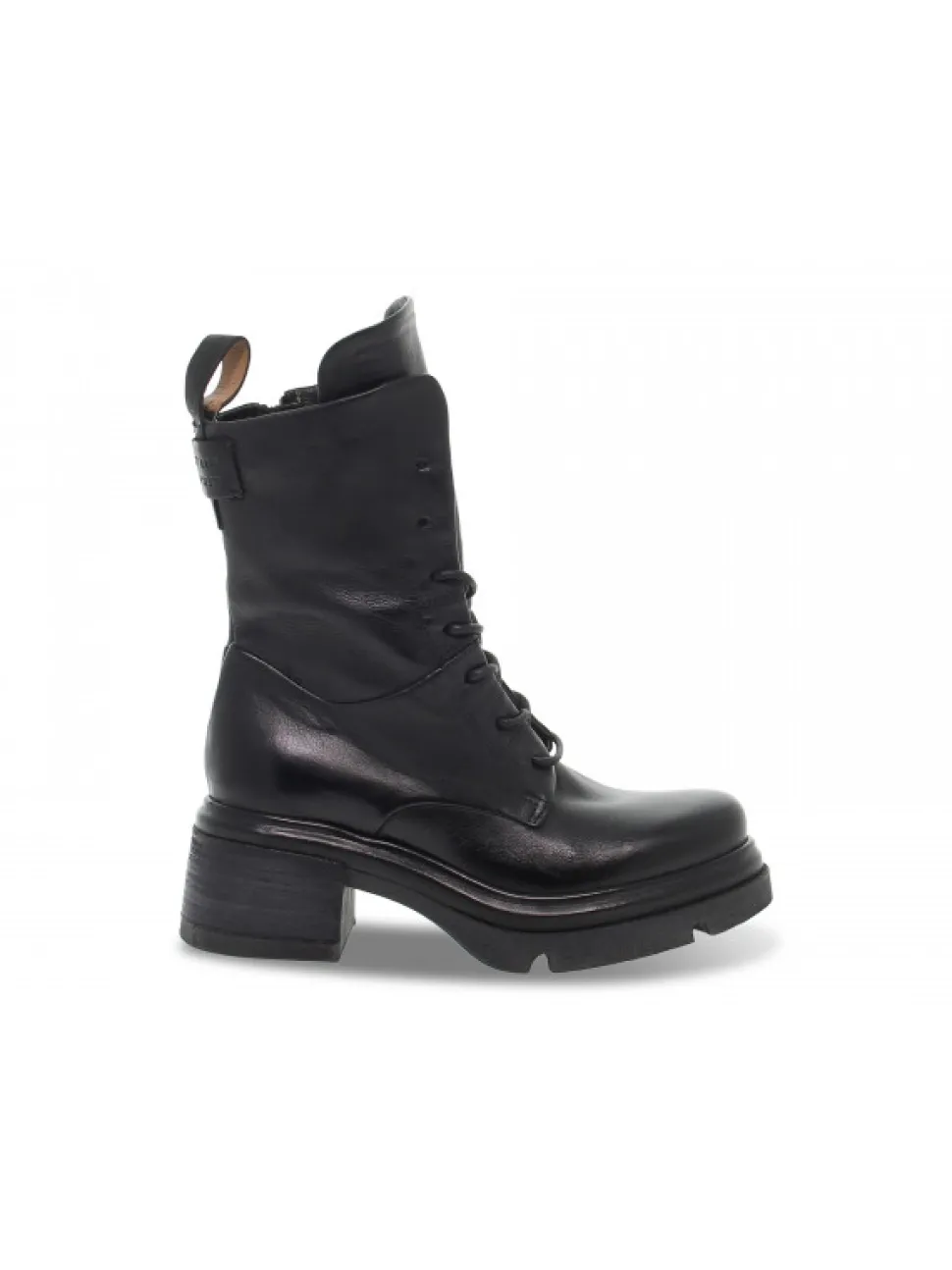 A.S.98 Low Boot Easy In Black Leather^Women Low Boots