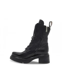 A.S.98 Low Boot Easy In Black Leather^Women Low Boots