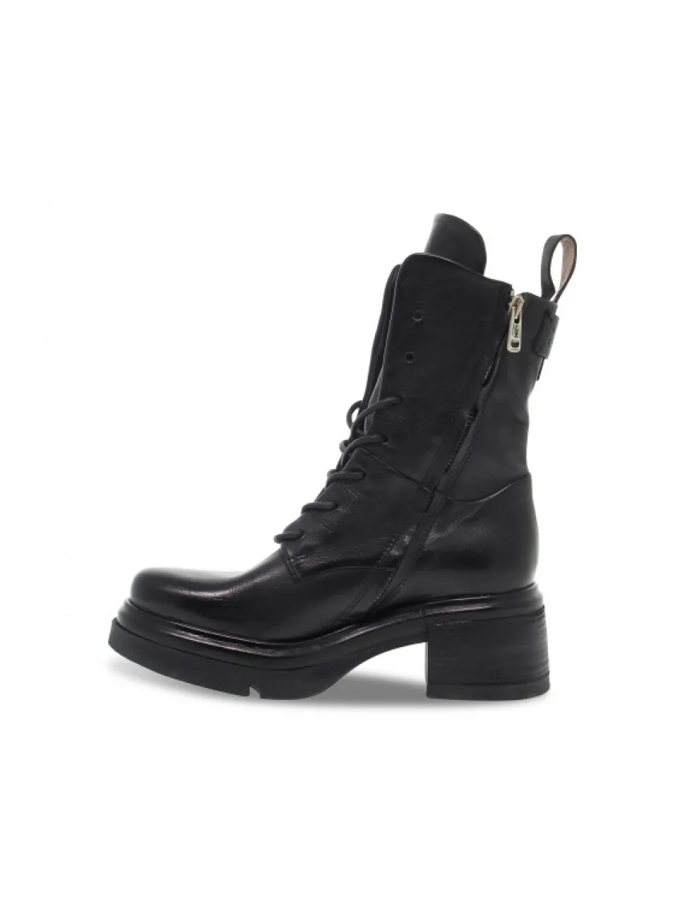 A.S.98 Low Boot Easy In Black Leather^Women Low Boots