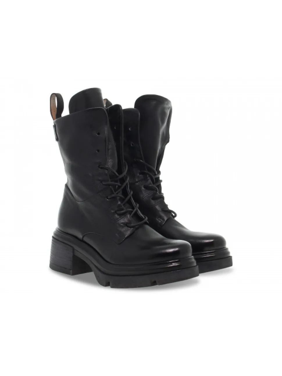 A.S.98 Low Boot Easy In Black Leather^Women Low Boots