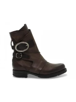 A.S.98 Low Boot In Brown Leather^Women Low Boots