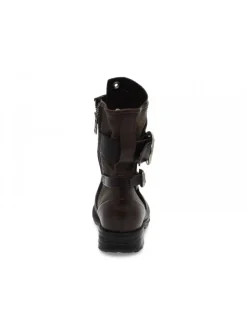 A.S.98 Low Boot In Brown Leather^Women Low Boots