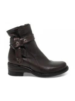 A.S.98 Low Boot In Grey Leather^Women Low Boots
