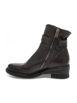 A.S.98 Low Boot In Grey Leather^Women Low Boots