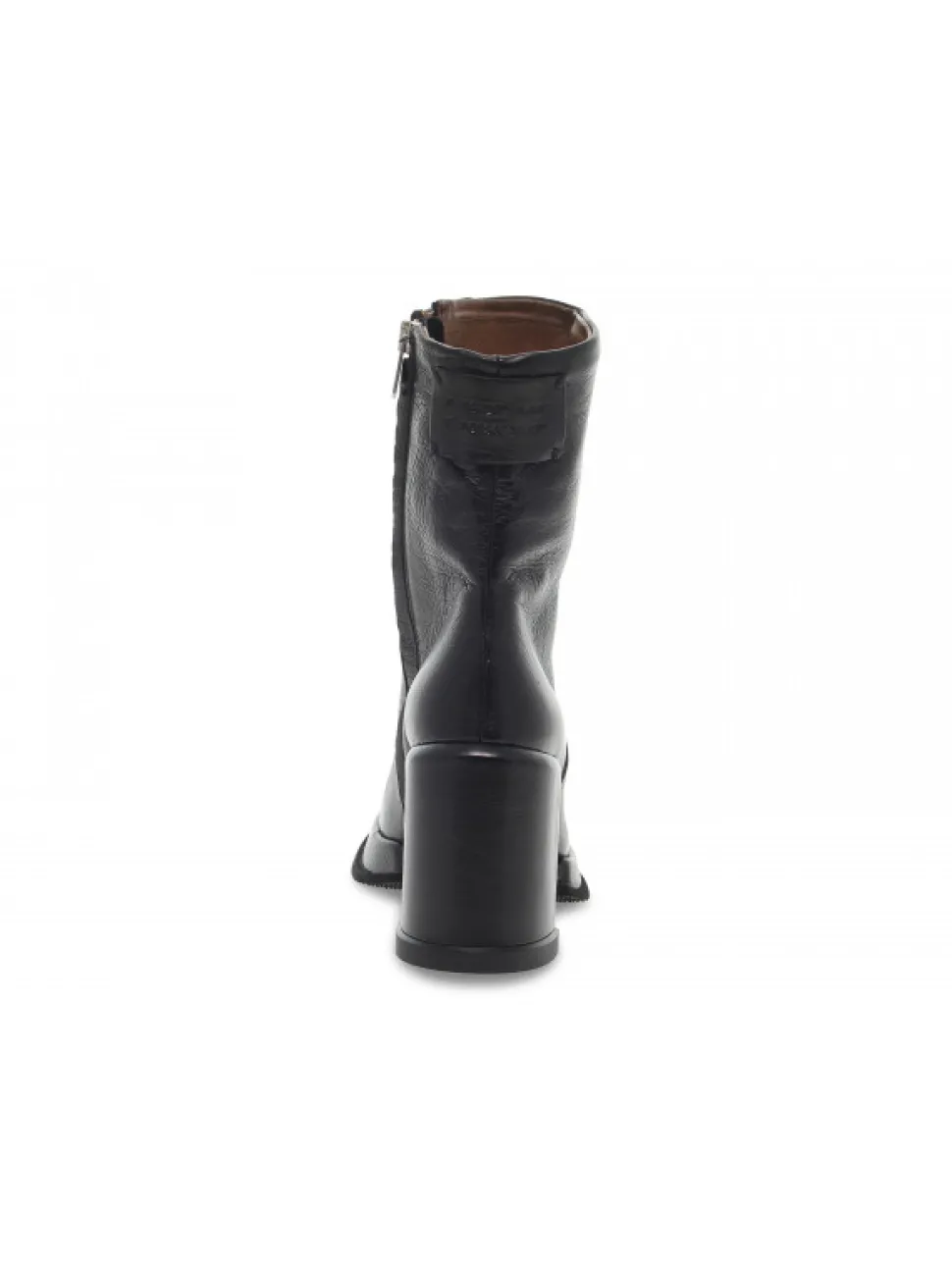 A.S.98 Low Boot Leg Plato' In Black Leather^Women Low Boots