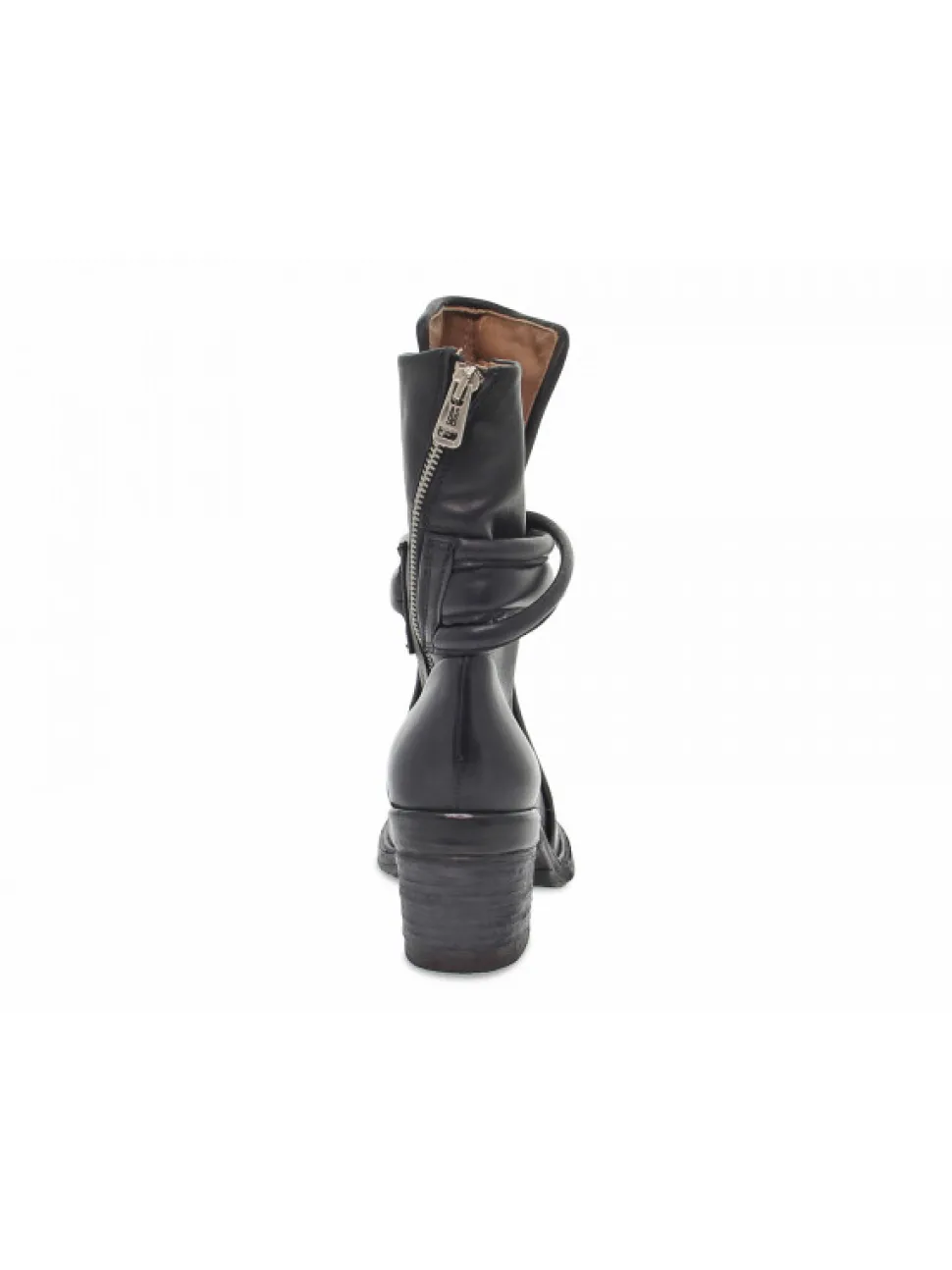 A.S.98 Low Boot Rock In Black Leather^Women Low Boots