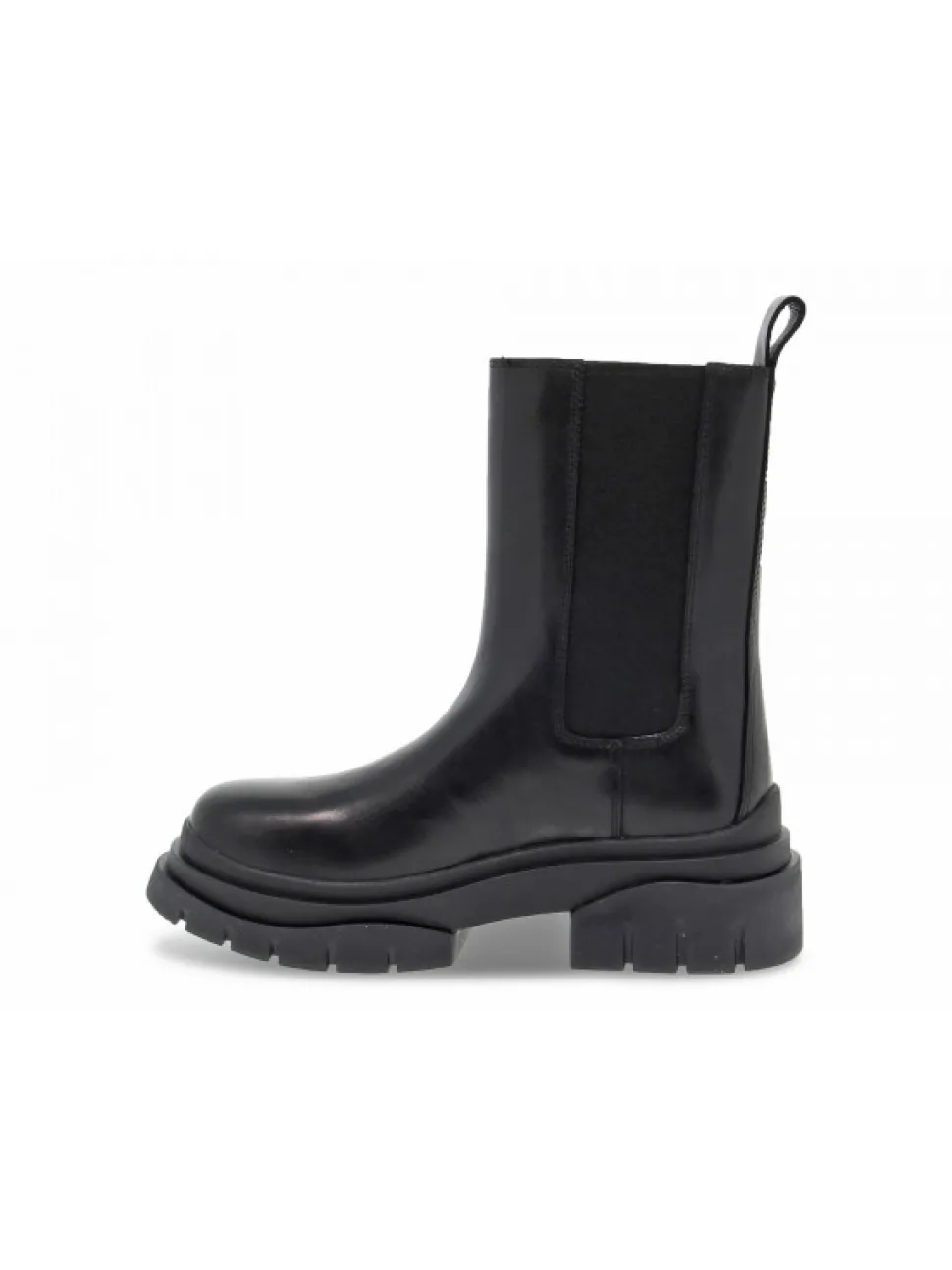 Ash Low Boot Storm High Beatle In Black Leather^Women Low Boots