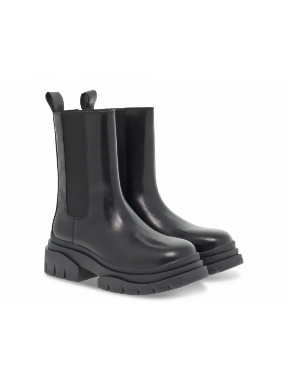 Ash Low Boot Storm High Beatle In Black Leather^Women Low Boots