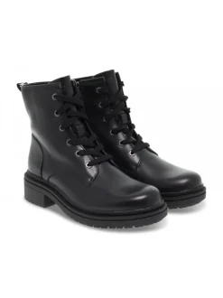 Bikkembergs Low Boot Anfibio Saory In Black Leather^Women Low Boots