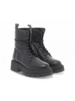 Bikkembergs Low Boot Plato' In Black Leather^Women Low Boots