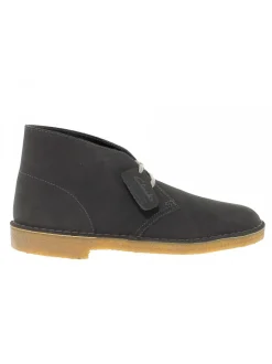 Clarks Low Boot Desert Boot In Grey Suede Leather^Men Low Boots