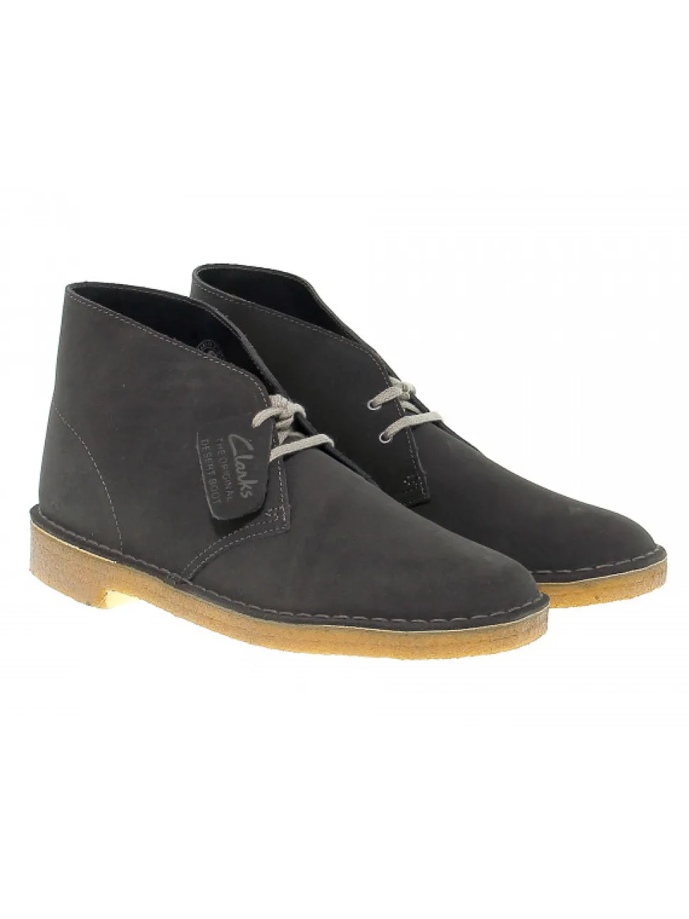 Clarks Low Boot Desert Boot In Grey Suede Leather^Men Low Boots