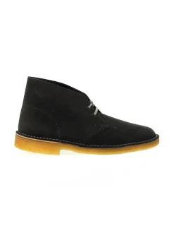 Clarks Low Boot Desert Boot In Dark Gray Suede Leather^Men Low Boots