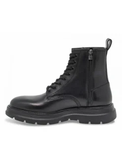 Fabi Low Boot Allacciato Stile Inglese In Black Leather^Men Low Boots