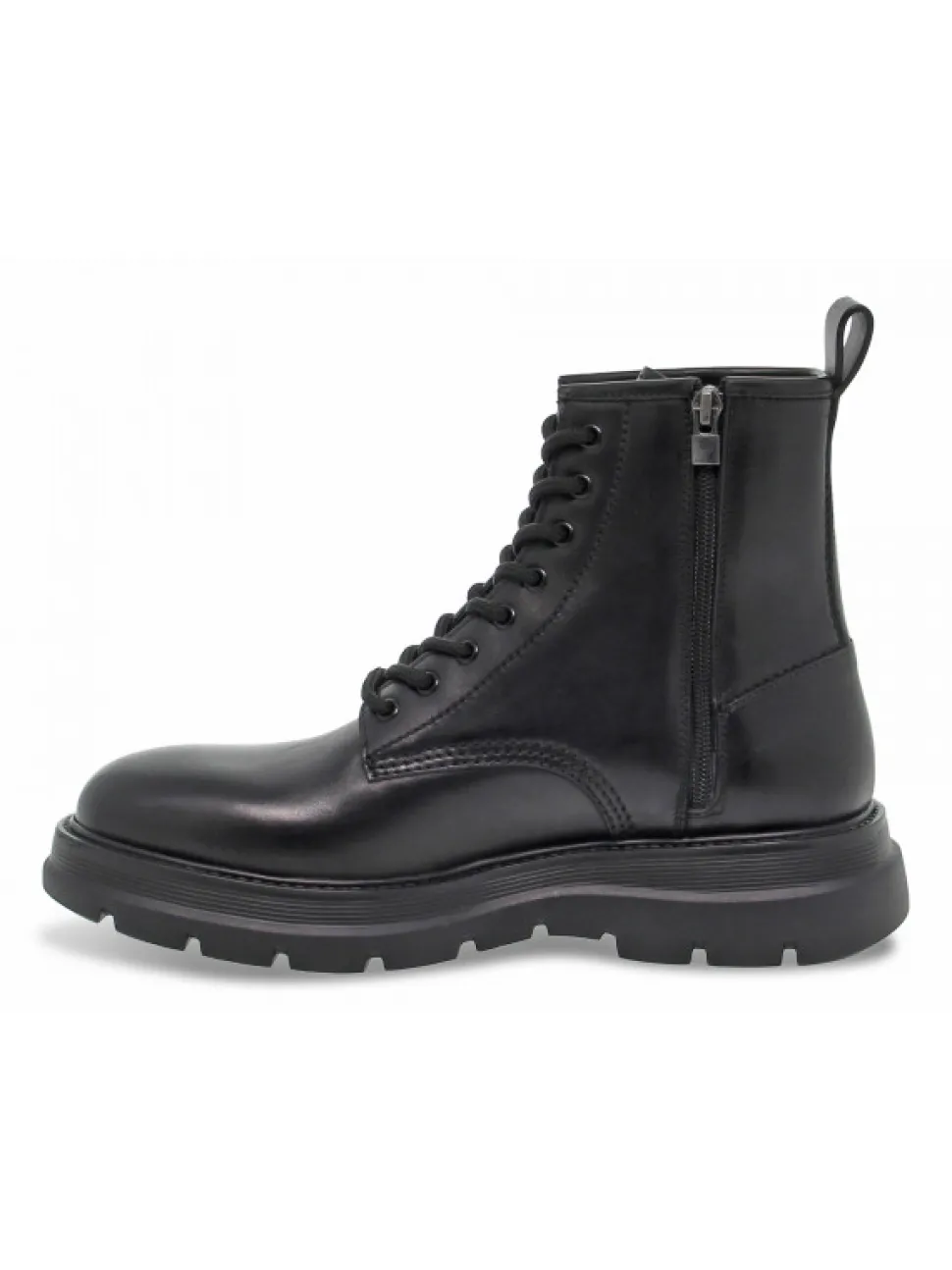 Fabi Low Boot Allacciato Stile Inglese In Black Leather^Men Low Boots