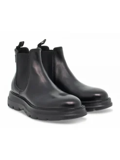 Fabi Low Boot Beatle Stile Inglese In Black Leather^Men Low Boots
