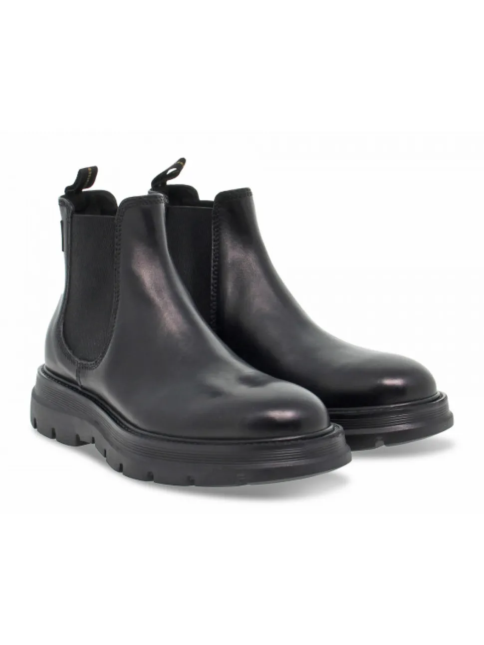 Fabi Low Boot Beatle Stile Inglese In Black Leather^Men Low Boots