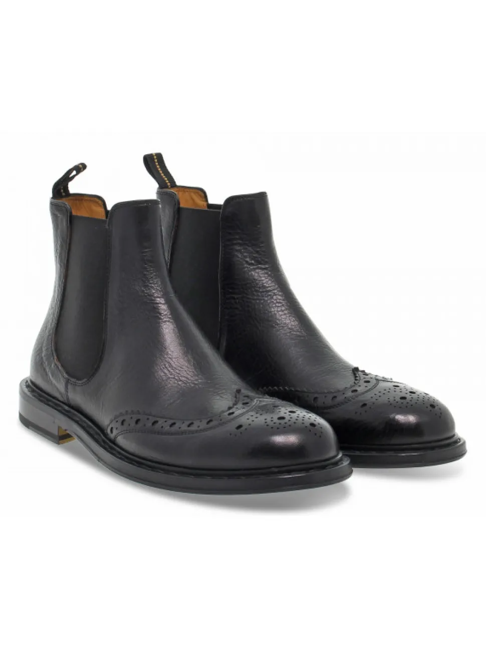 Fabi Low Boot Beatles Stile Inglese In Black Leather^Men Low Boots