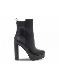 Guess Low Boot Dennis Plato' In Black Leather^Women Low Boots