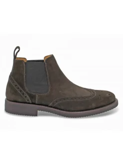 Guidi Calzature Low Boot Stile Inglese In Brown Suede Leather^Men Low Boots