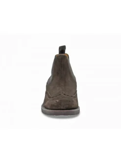 Guidi Calzature Low Boot Stile Inglese In Brown Suede Leather^Men Low Boots