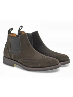 Guidi Calzature Low Boot Stile Inglese In Brown Suede Leather^Men Low Boots