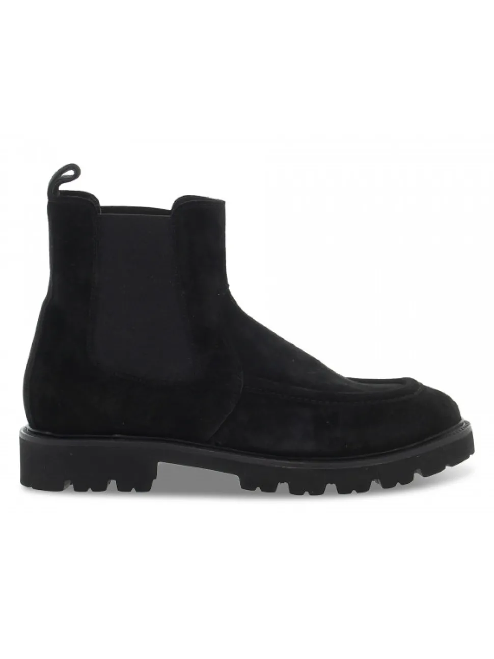 Guidi Calzature Low Boot Stile Inglese In Black Suede Leather^Men Low Boots